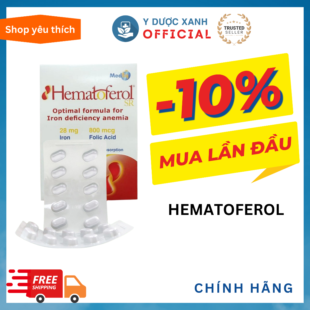 Mua  HEMATOFEROL SR 30 viên, Viên uống bổ sung sắt cho bầu - Y Dược Xanh