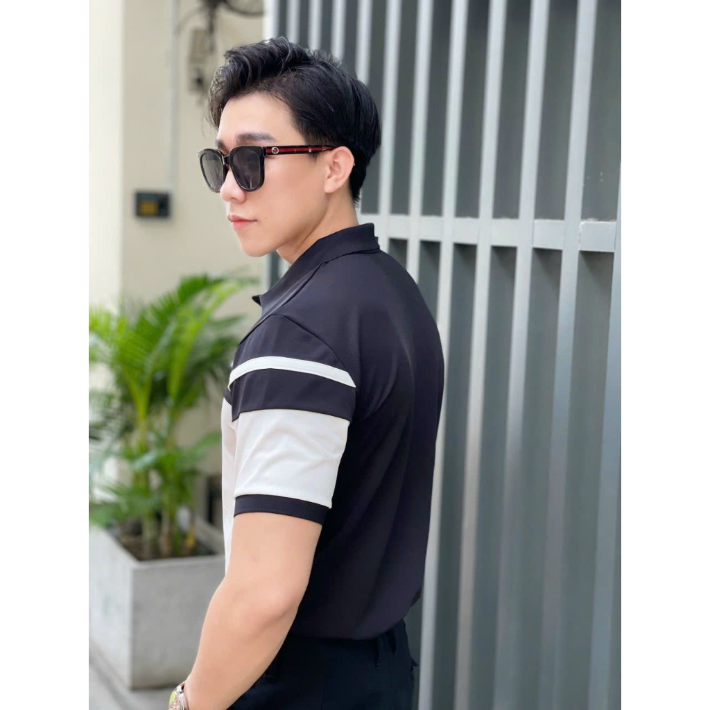 Áo thun polo nam phối màu, vải mềm mịn, thun cá sấu thoáng mát - HK259