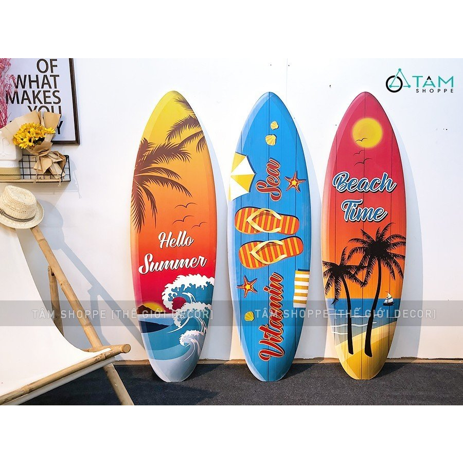 Ván lướt sóng trang trí chủ đề Vitamin Sea cao 150cm VLS-03