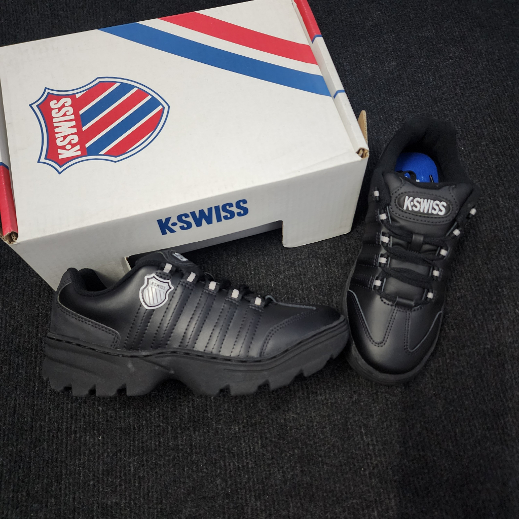 Giày Kswiss da thuộc đen nam nữ