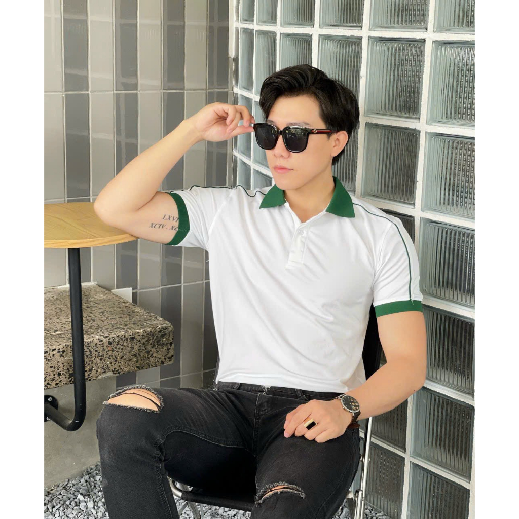 Áo thun polo nam phối màu, vải mềm mịn, thun cá sấu thoáng mát - HK262