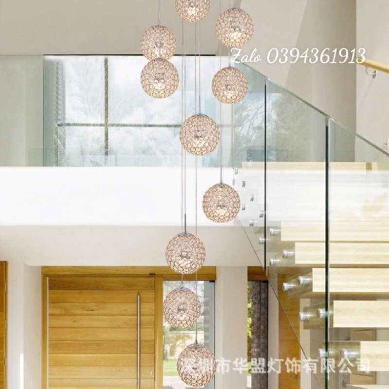 Đèn thả thông tầng, đèn thả cầu thang hiện đại, sang trọng ĐÔ THÀNH LIGHT