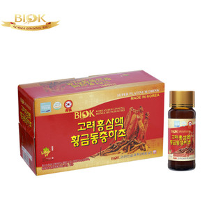 Nước hồng sâm đông trùng hạ thảo biok hộp 10 chai