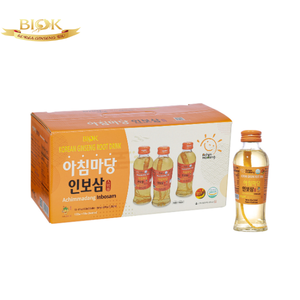 Hộp 10 Chai Nước Uống Sâm Củ Hàn Quốc Biok Korea Ginseng Root Drink