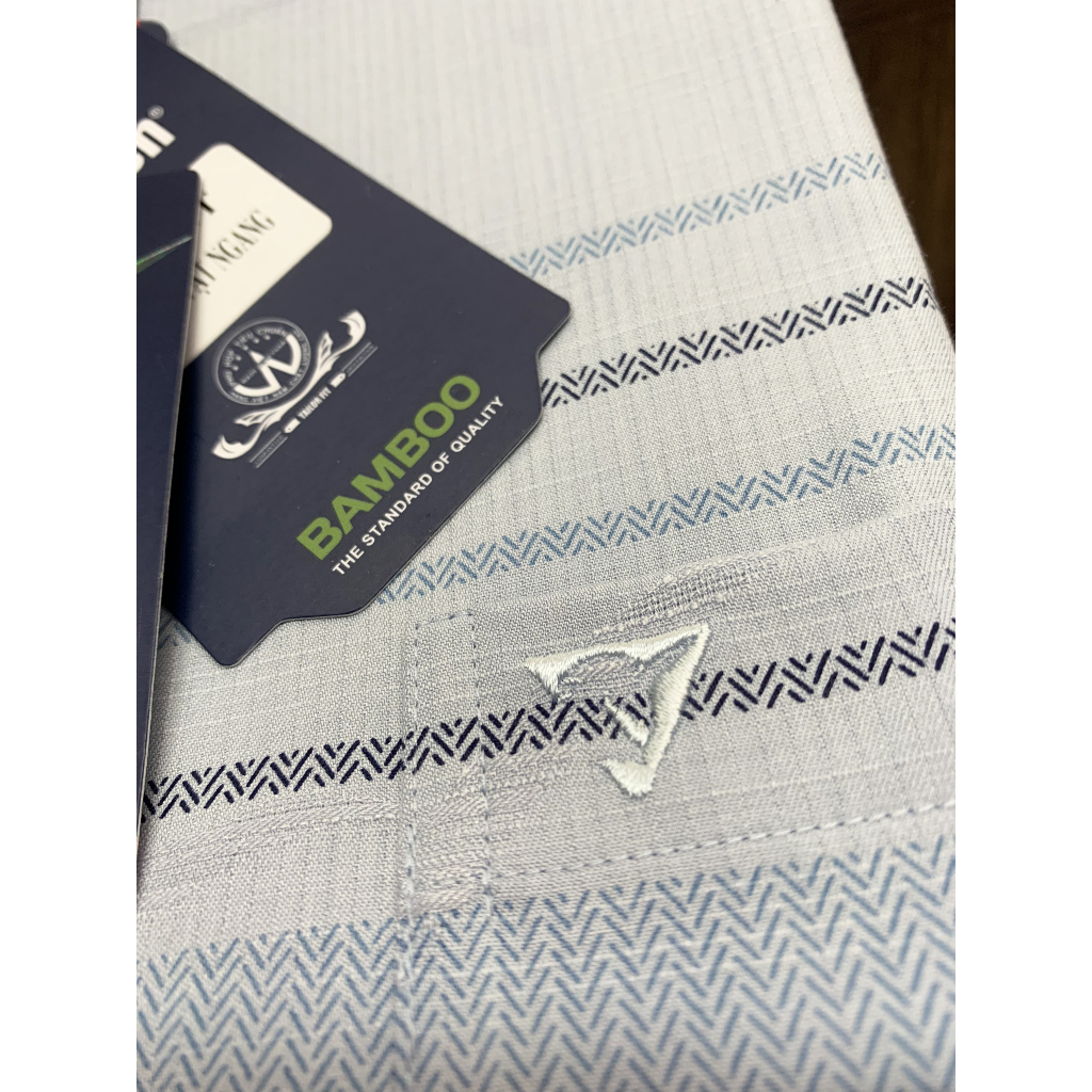 Áo Sơ Mi Ngắn Tay Bamboo Tailorfit Vĩnh Tiến- Dáng trẻ 430