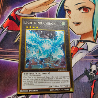 Thẻ bài Yugioh chính hãng | Lightning Chidori | PGL3 Gold rare.