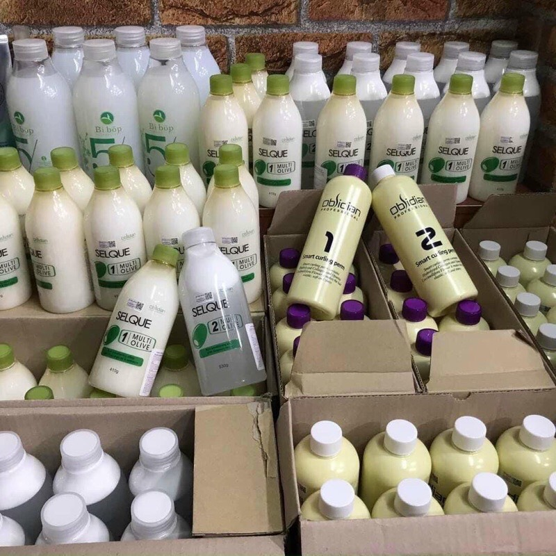 Uốn tóc 3D Obsidian Uốn nóng và uốn lạnh 500ml/chai