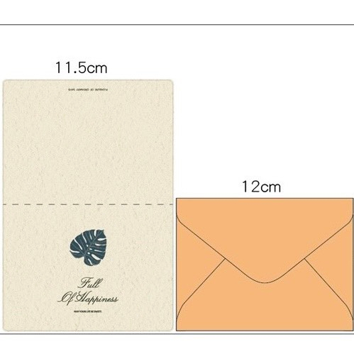 Thiệp Vintage Viết Lời Chúc Mừng Sinh Nhật, Cảm Ơn Kèm Phong Bì Kraft Cao Cấp