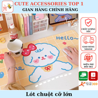 Lót chuột cỡ lớn 67x30cm họa tiết gấu siêu dễ thương, giúp thao tác chuột dễ dàng, chống trơn trượt A203 ACCESSORIES