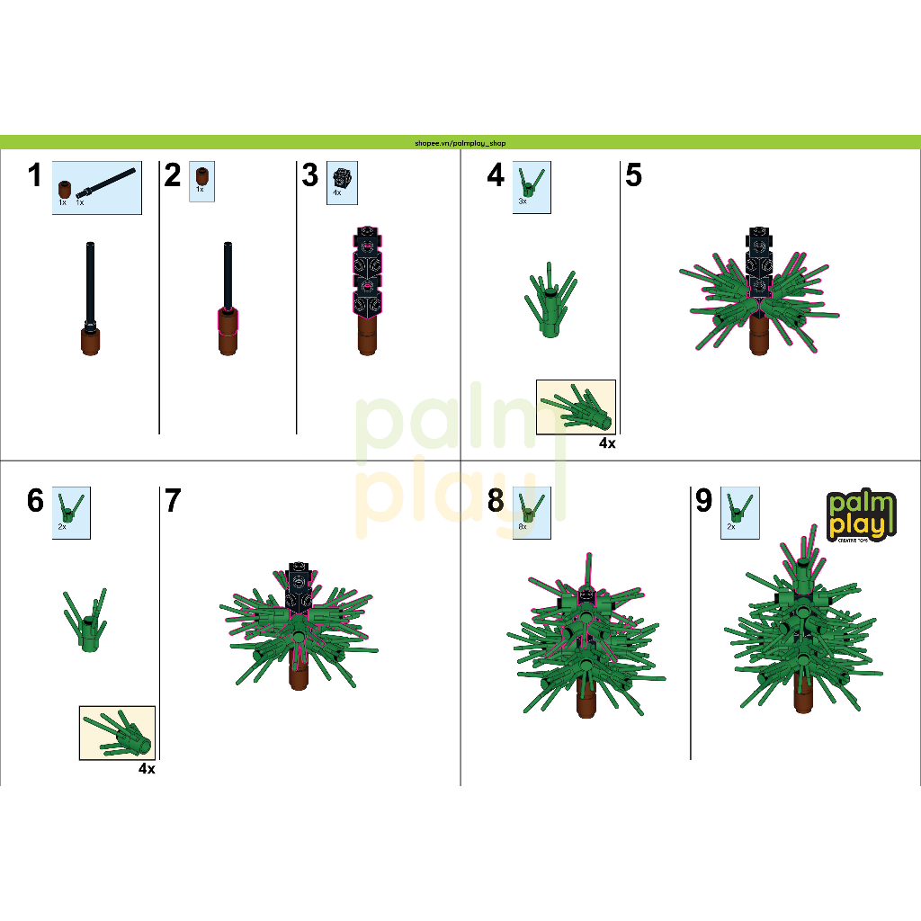 MOC đồ chơi gạch xếp hình 1 cây thông