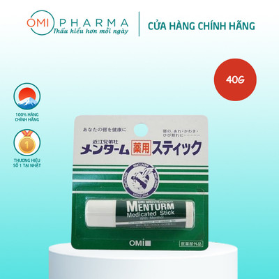 Son Dưỡng Ẩm Bạc Hà Dành Cho Môi Khô Và Nứt Nẻ Omi Brotherhood Menturm Nhật Bản (4g/Thỏi)