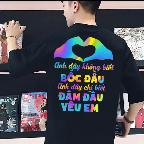 Áo Hài hước , Áo độc lạ phản quang 7 màu - áo thun hot trend dành cho cả nam và nữ