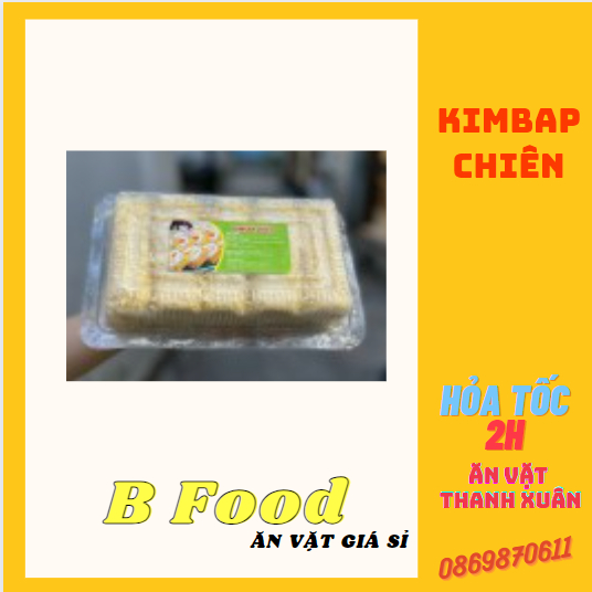 Gimbap - kimbap chiên 10 cuộn to, cuốn chặt nhân xúc xích, kimchi, rau củ siêu ngon ( hộp 1,5kg )