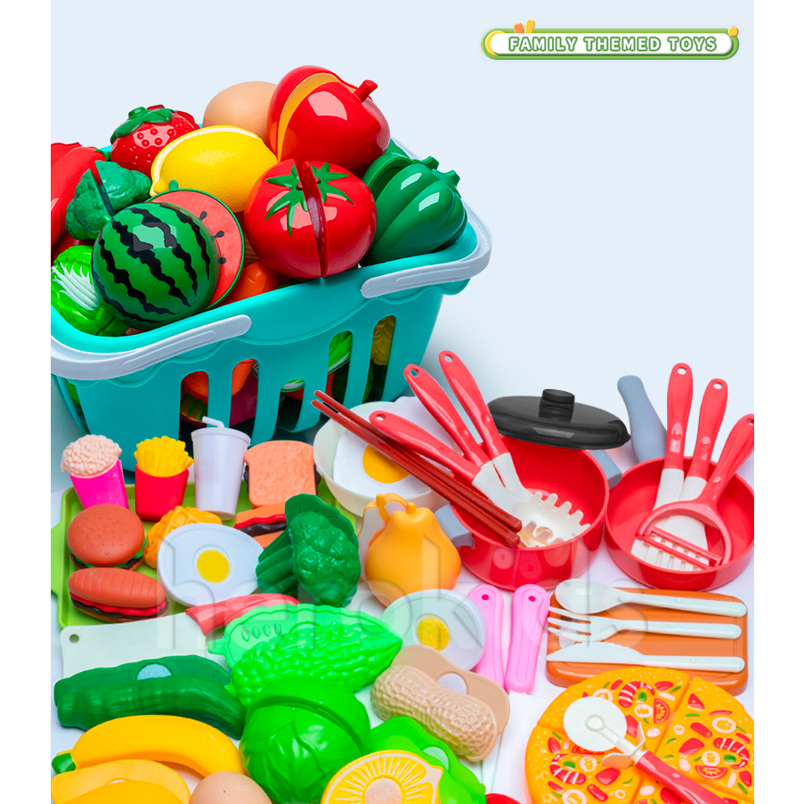 Bộ đồ chơi cắt hoa quả cho bé kiêm đồ chơi nấu ăn trẻ em, trò chơi cắt trái cây, rau củ quả dành cho trẻ em