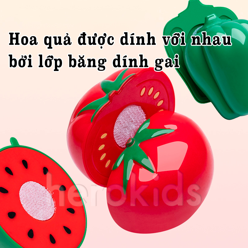 Bộ đồ chơi cắt hoa quả cho bé kiêm đồ chơi nấu ăn trẻ em, trò chơi cắt trái cây, rau củ quả dành cho trẻ em