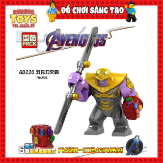 Xếp hình Bigfigure siêu ác nhân Thanos cầm Đao Vô Cực và Găng Tay Vô Cực Iron Man - Đồ Chơi Lắp Ghép Sáng Tạo - GD220