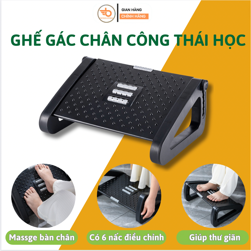 Ghế Kê Chân Massge Công Thái Học Thư Giãn Bàn Chân Lưu Thông Khí Huyết Khi Làm Việc Văn Phòng