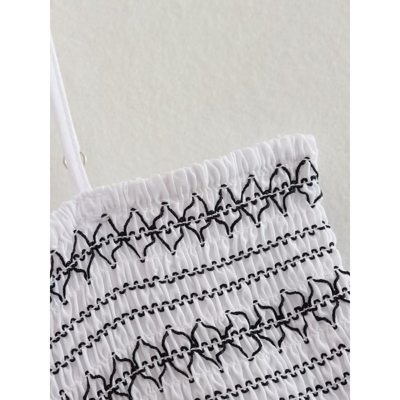 ĐẦM 2 DÂY TRẮNG MAXI PHỐI REN