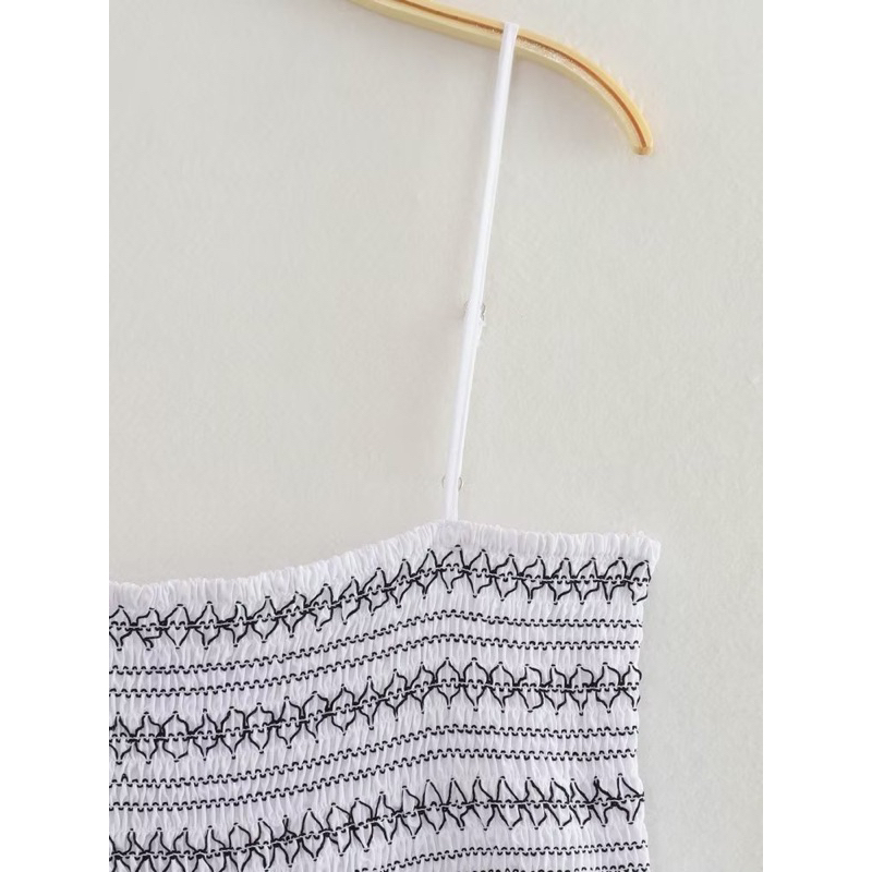 ĐẦM 2 DÂY TRẮNG MAXI PHỐI REN