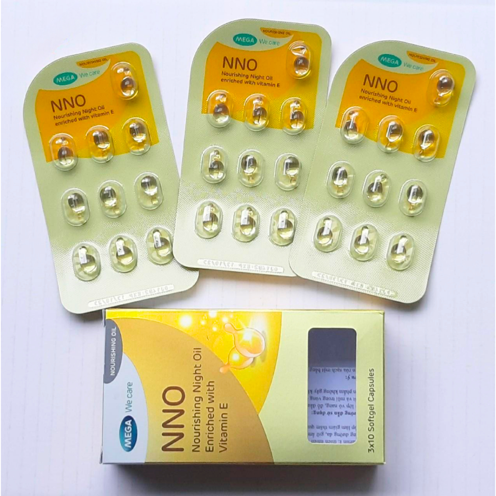 Serum dưỡng da ban đêm NNO Nourishing giữ ẩm, ngừa nếp nhăn - Hộp 3 vỉ x 10 viên