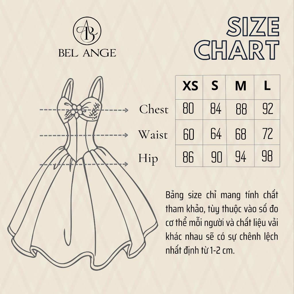 BEL ANGE - Áo tay dài và chân váy công chúa siêu bồng Princesse Set