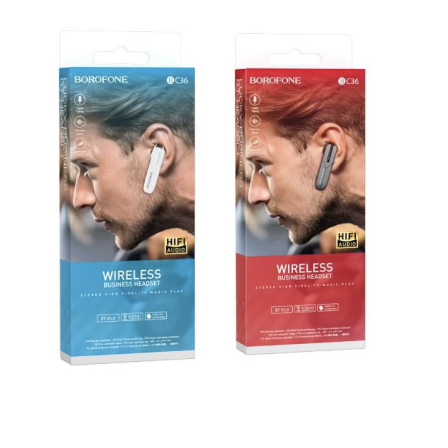 Tai nghe Bluetooth Borofone A36 nhét tai 1 bên kèm mic chức năng nghe gọi rảnh tai hàng chính hãng Bảo hành 6 tháng