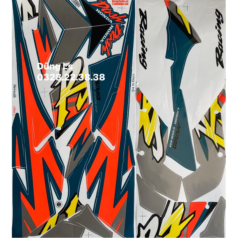 Tem dán xe Nova Dash đời 97 xanh ngọc Thái lan, tem dáh 97