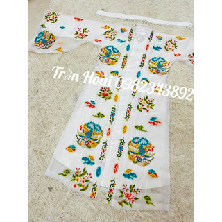 khăn áo hầu đồng - áo cô bơ , cô chín vải voan tơ sống
