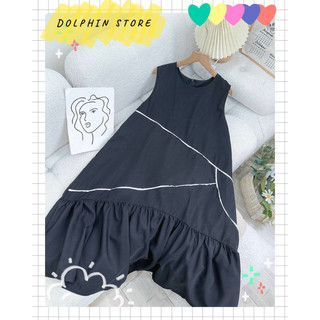 BIGSIZE - Đầm đen dài bigsize