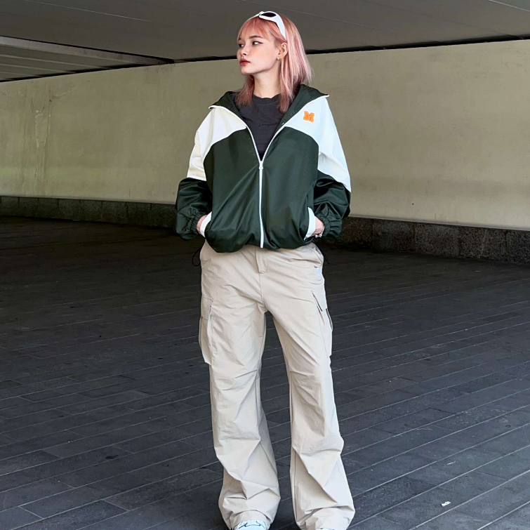 Áo Khoác Gió MNS Jacket, Áo Khoác Dù Nam Nữ Thêu Logo M