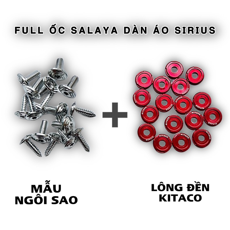 Full áo - Ốc salaya dàn áo sirius lông đền đỏ kitaco