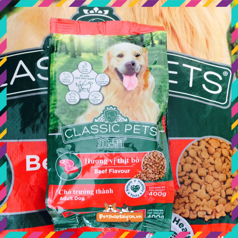 Classic Pet 400g - Thức ăn cho chó vị bò nướng - Thái Lan