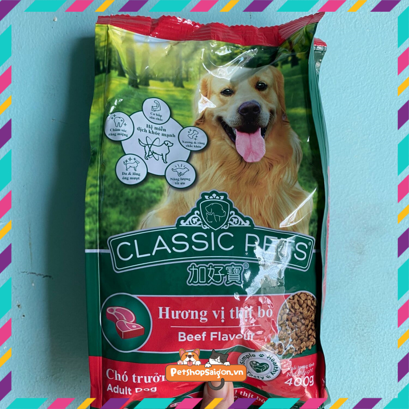 Classic Pet 400g - Thức ăn cho chó vị bò nướng - Thái Lan