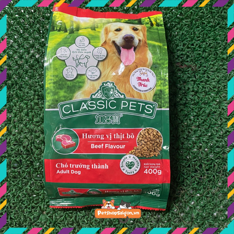 Classic Pet 400g - Thức ăn cho chó vị bò nướng - Thái Lan