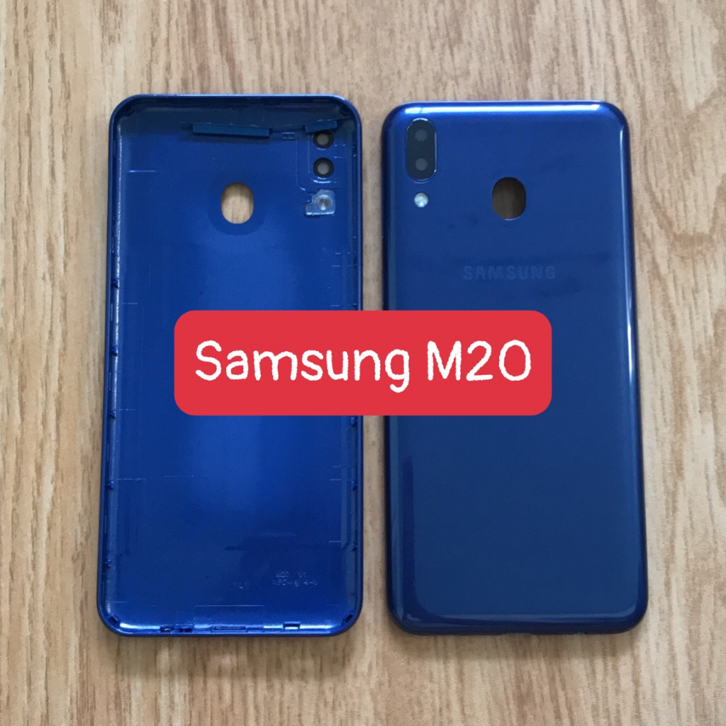 Bộ vỏ /nắp lưng /sườn máy Samsung M20 / SM - M205F- zin