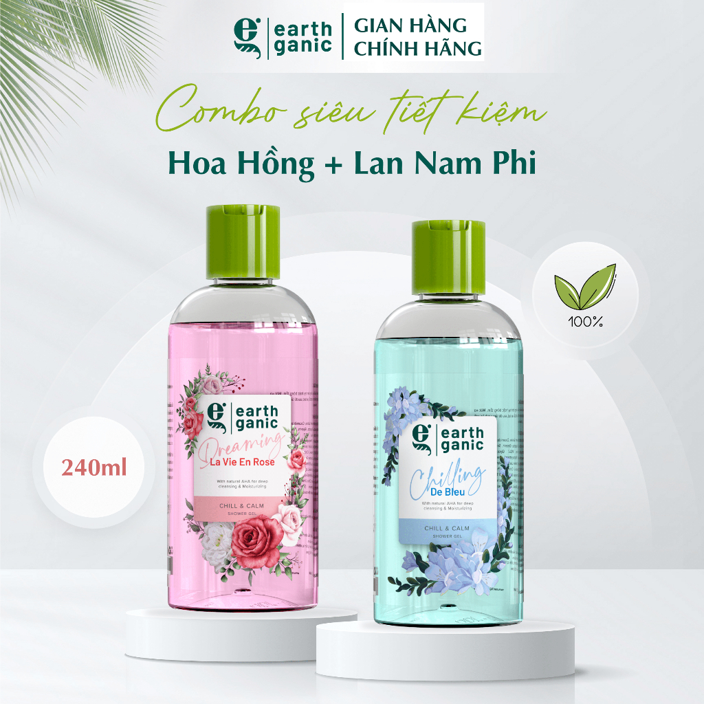 Combo Quà Tặng Sữa Tắm Thiên Nhiên Earthganic