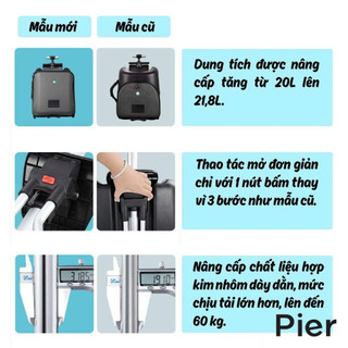 Vali/ xe đẩy Pier bản mới.