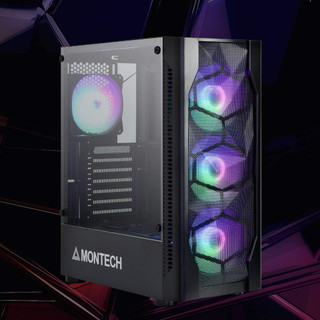 Vỏ Case MONTECH X1 MESH BLACK (SẴN 4 FAN LED)