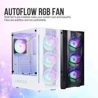 Vỏ Case MONTECH X1 MESH BLACK (SẴN 4 FAN LED)