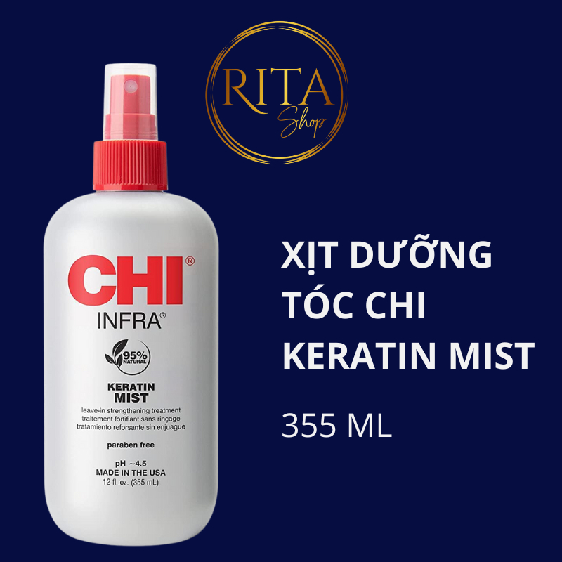 Xịt Dưỡng Tóc CHI Keratin Mist Leave-In Strengthening Treatment 355 ML