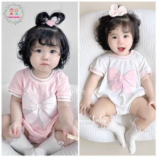 Bodysuit cho bé, bodysuit cho bé gái chất liệu cotton mềm mịn thoáng mát cùng hoạ tiết nơ xinh xắn