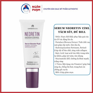 Serum giảm thâm nám, mờ tàn nhang Neoretin Discrom Control Booster Fluid 15ml