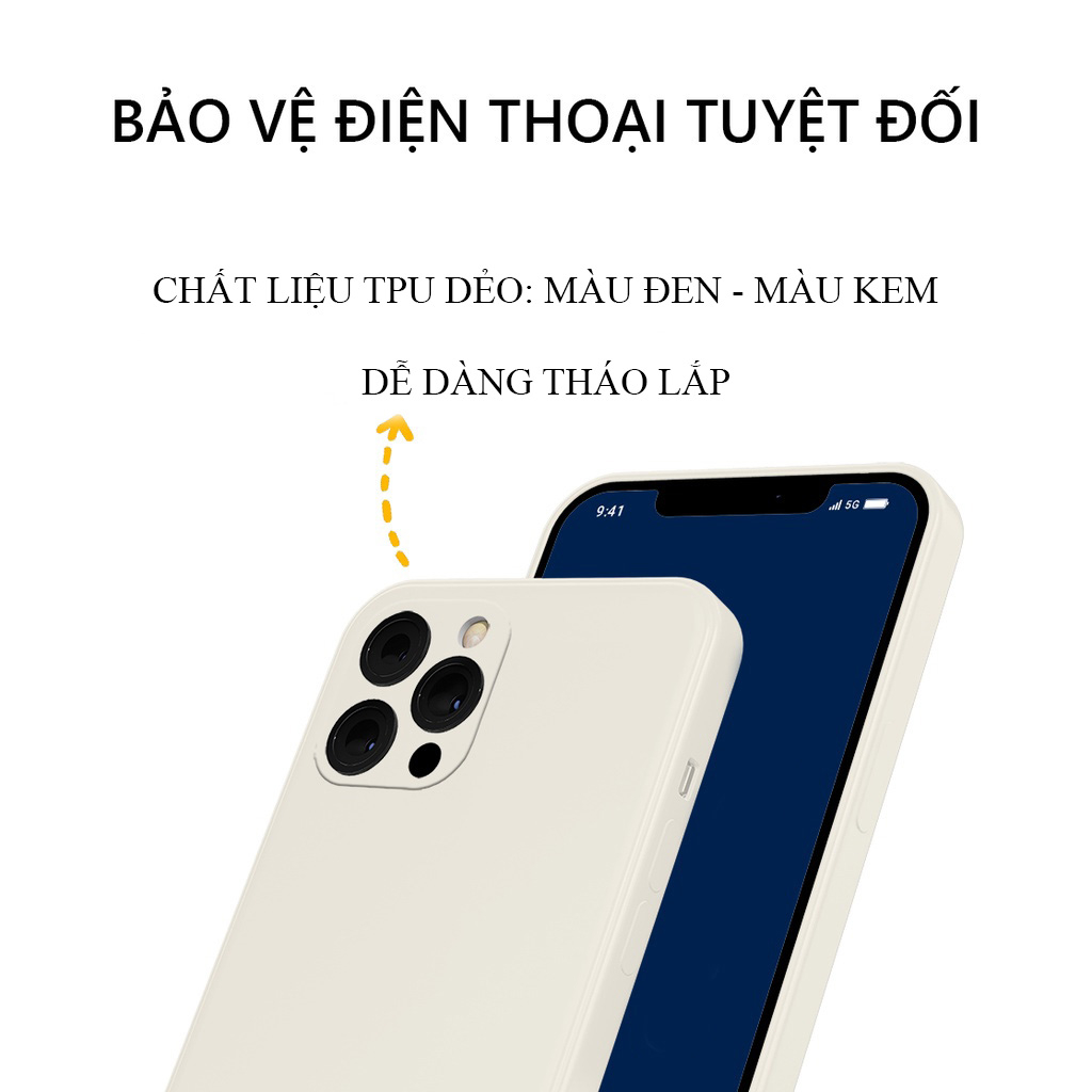 Ốp lưng iphone VIỀN VUÔNG bảo vệ camera cho IP 14 13 12 11 X XR XS XSMAX 7/8 7/8plus 6/6s 6/6s plus