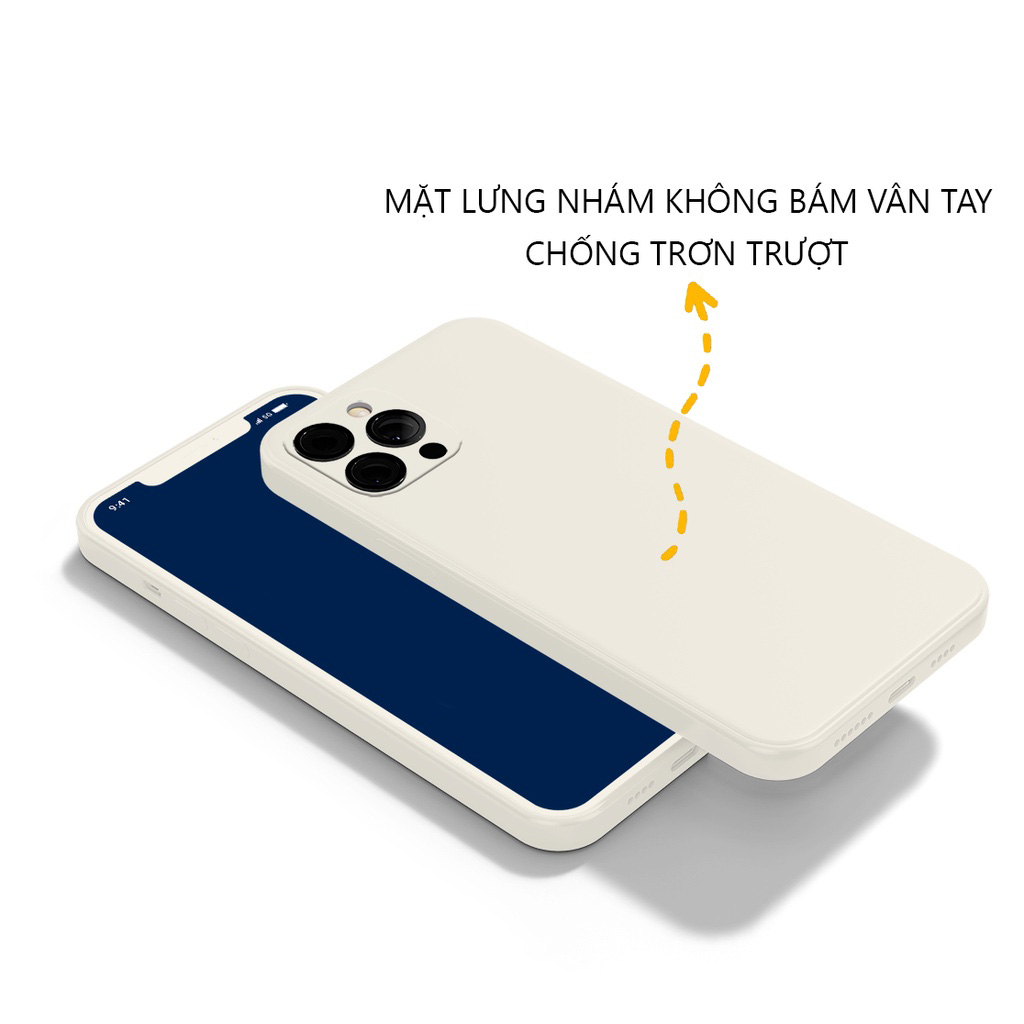 Ốp lưng iphone VIỀN VUÔNG bảo vệ camera cho IP 14 13 12 11 X XR XS XSMAX 7/8 7/8plus 6/6s 6/6s plus