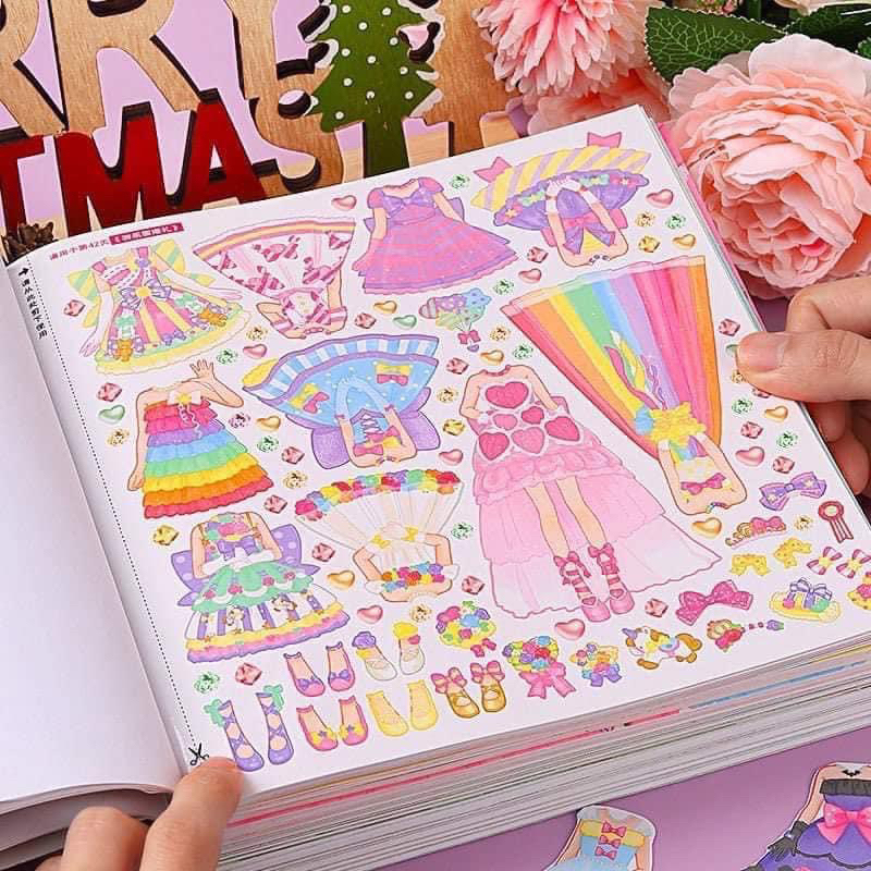 SÉT BỘ 6 QUYỂN STICKER BÓC DÁN CÔNG CHÚA