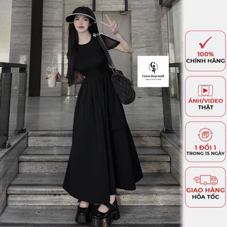 Đầm xoè tay lưới chạy viền - CAROTSHOP