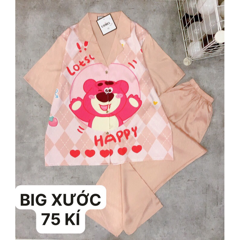 Bộ ngủ Lụa tơ tầm big size 50<75kg
