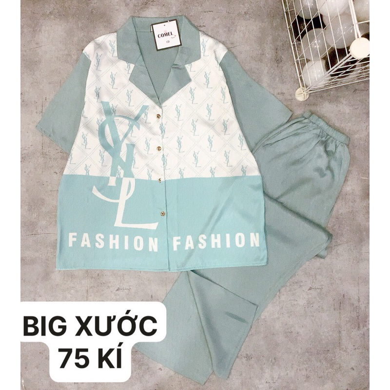 Bộ ngủ Lụa tơ tầm big size 50<75kg