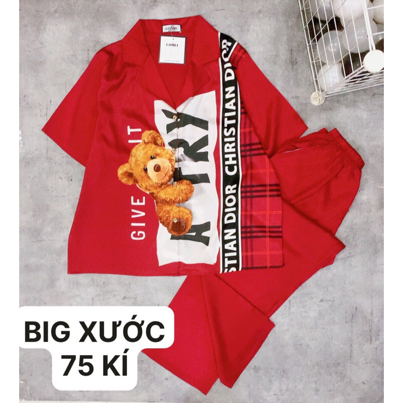 Bộ ngủ Lụa tơ tầm big size 50<75kg