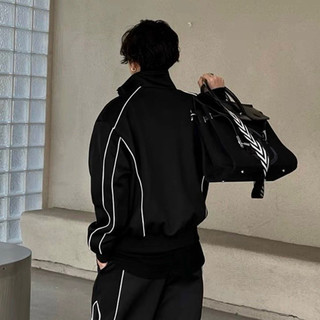 Áo khoác dù bomber kẻ sọc unisex